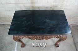 Baker Stately Home Chippendale Mahogany Faux Marble Console Server Dry Bar Table