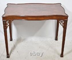 Baker Stately Homes Collection Flame Mahogany Carved Marlborough Tea Table