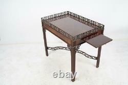 Baker Williamsburg Collection Mahogany Chippendale Tea Table Silver Table Rare