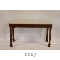 Baker Williamsburg Mahogany Chinese Chippendale Console Table Sofa Table Marble
