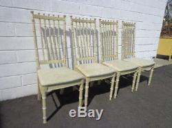 Bamboo Dining Set Chairs Table Kitchen Seating Thomasville Allegro Chippendale