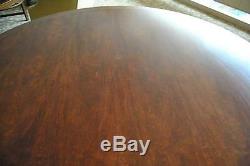 Banded Mahogany 72 Diameter Center Table by Baker, Collector's Edition