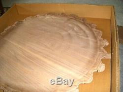 Bartley Chippendale Shell Pie Crust Table Kit Walnut 32 1/4