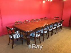 Beautiful 12ft 1831-1901, Grand English Victorian Cuban mahogany dining table