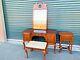 Beautiful Antique 4-piece Berkey & Gay Furniture Cherry Vanity End Table Set