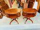 Beautiful Antique Pair Of Mahogany Chippendale Inlaid Nightstands Side Tables