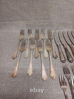 Berndorf Royal Chippendale cutlery Silverplate Flatware 42 pieces