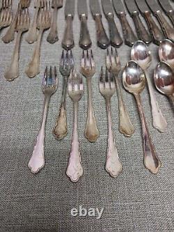 Berndorf Royal Chippendale cutlery Silverplate Flatware 42 pieces