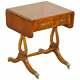Bevan Funnell Extending Burr Yew Wood Side Table Matching Coffee Table Available