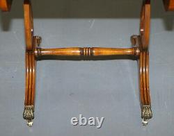 Bevan Funnell Extending Burr Yew Wood Side Table Matching Coffee Table Available