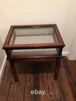 Bombay Company Wood And Glass Display/Curio Table