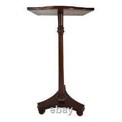 Bombay Pedestal Hall Table Accent Library Stand Vintage Neo-Classic Chippendale