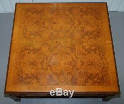 Brights Of Nettlebed Rrp £2870 Burr Walnut Double Sided Four Drawer Coffee Table