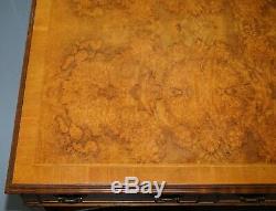 Brights Of Nettlebed Rrp £2870 Burr Walnut Double Sided Four Drawer Coffee Table