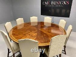 CMC 7.11 Stunning Sunburst Flame mahogany circular Grand dining table