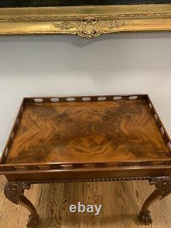 COUNCILL CRAFTSMEN Ball & Claw Chippendale Mahogany China Tea Table (EXC.)