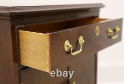 COUNCILL CRAFTSMEN Banded Mahogany Chippendale Style Nightstand Bedside Cabinet