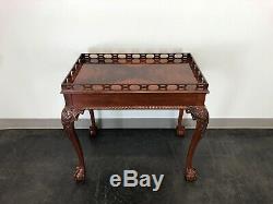 COUNCILL CRAFTSMEN Solid Mahogany Chippendale Ball in Claw Tea Table