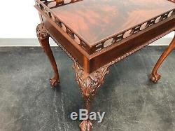 COUNCILL CRAFTSMEN Solid Mahogany Chippendale Ball in Claw Tea Table
