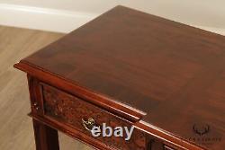 Century Chippendale Style Mahogany 3 Drawer Console Table