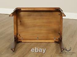 Century Chippendale Style Mahogany & Burl Wood Side Table