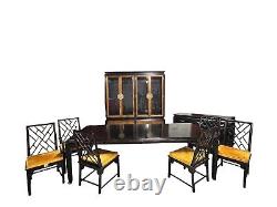 Century Furniture Co James Mont Dining Table 4 Side Chairs 2 Captains Chairs PIC