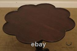 Charles of London Vintage Mahogany Chippendale Clover Pie Crust Tilt Top Table