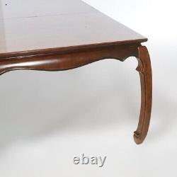 Chinese Chippendale Burl & Mahogany Dining Table 20th C