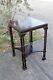 Chinese Chippendale Mahogany Square Side End Table With Shelf 3981