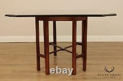 Chinese Chippendale Style Carved Mahogany Base Glass Top Dining Table