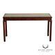 Chinese Chippendale Style Glass Top Mahogany Console Table