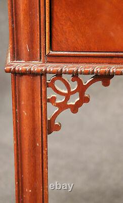 Chinese Chippendale Style Solid Mahogany Hickory Chair Console Table