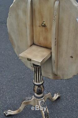 Chinese Chippendale Style Tilt Top Table With Ball & Claw Feet