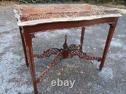 Chinese Chippendale style hardwood side/ display table