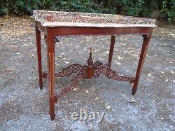 Chinese Chippendale style hardwood side/ display table