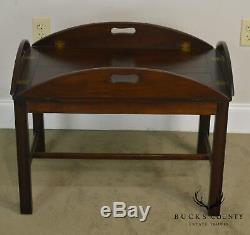 Chippendale Antique 19th Century English Mahogany Butlers Coffee Table