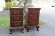 Chippendale Ball And Claw Feet Mahogany Pair Of Nightstands End Tables 2409