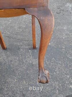 Chippendale Carved Mahogany Dining Chair Pair