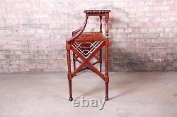 Chippendale Carved Mahogany Magazine Rack Occasional Table