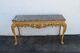 Chippendale Carved Marble Top Distressed Painted Console Entry Table 5333