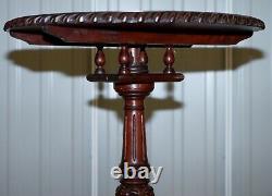 Chippendale Claw & Ball Feet 18th Century Style Tripod Tilt Top Table Birdcage