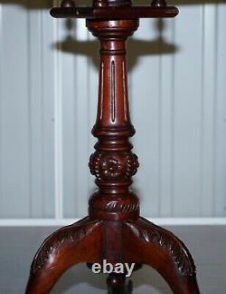 Chippendale Claw & Ball Feet 18th Century Style Tripod Tilt Top Table Birdcage