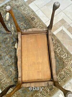 Chippendale Coffee Table with large locking silver server drawer, key, pull outs