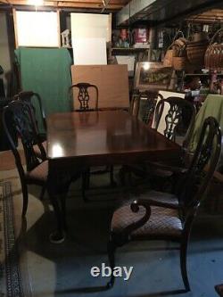 Chippendale Dining Room Table Set Includes six chairs and 5 leaves