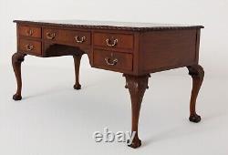 Chippendale Faux Partners Desk Mahogany Writing Table