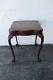 Chippendale Leather Top Mahogany Ball And Claw Feet Side Table 3448
