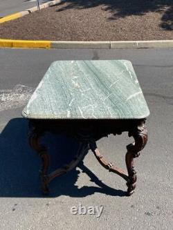 Chippendale Marble Top Table Cabriole Legs EXC 52 x 33 X 29H