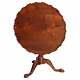 Chippendale Philadelphia Style Carved Claw Foot Tilt Top Table, 20th C