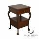 Chippendale Style Antique Custom Mahogany Ball & Claw One Drawer One Door Stand