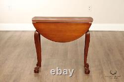Chippendale Style Ball And Claw Drop Leaf Crescent Table